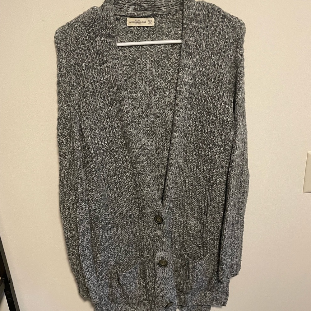 Abercrombie & Fitch Long Gray Sweater